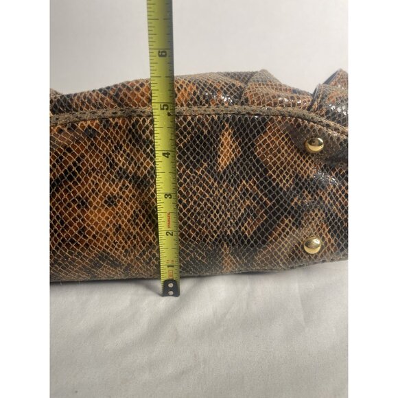 Michael Kors B-0907 Python Emboss Leather Satchel - Picture 8 of 8